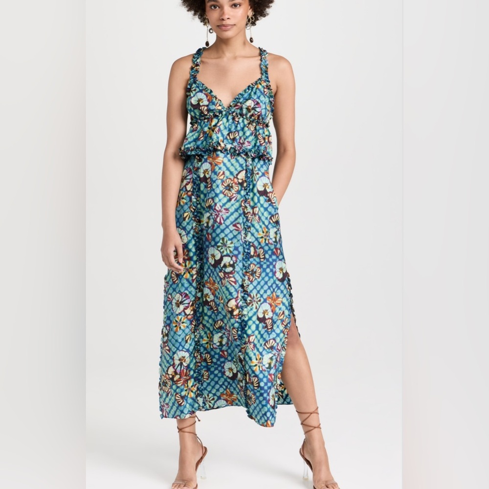 Ulla Johnson Sigrid Maxi Dress Azul Silk